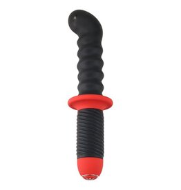 Menzstuff - Vibrator met handvat - Zwart/Rood