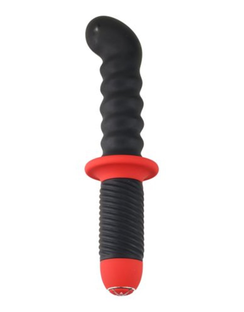 Menzstuff - Vibrator met handvat - Zwart/Rood