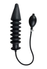 Master Series Zwarte opblaasbare Anaal Plug