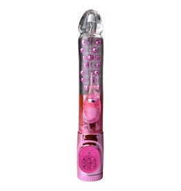 Seven Creations - Roterende rabbit vibrator - Roze/Transparant