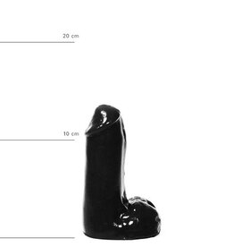 All Black REALISTISCHE DILDO 13 CM ZWART