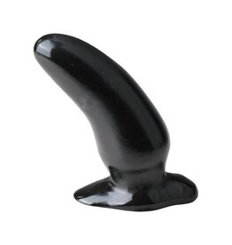 All Black ZWARTE KROMME ANAAL DILDO 13 CM