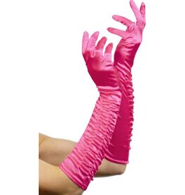 Fever LANGE GLANZENDE HANDSCHOENEN ROZE