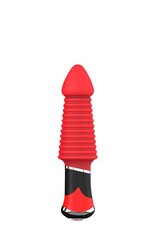 Dreamtoys RODE GERIBBELDE VIBRERENDE BUTTPLUG