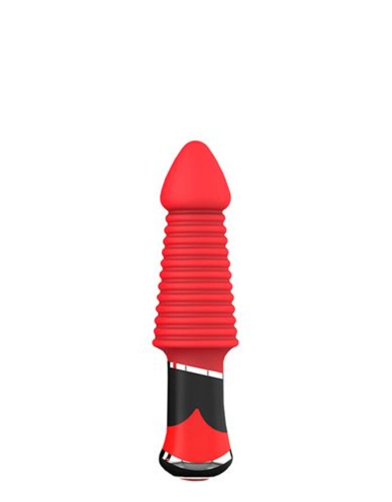 Dreamtoys RODE GERIBBELDE VIBRERENDE BUTTPLUG