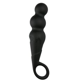 Easytoys Anal Collection Zwarte siliconen buttplug met ring