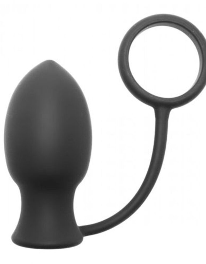 Master Series SILICONEN BUTTPLUG MET COCKRING
