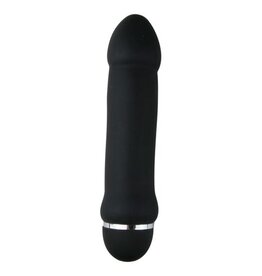 Trinity Vibes Zwarte siliconen vibrator met penis