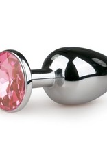 Easytoys Anal Collection Buttplug met kristal - Zilver/Roze