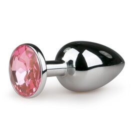 Easytoys Anal Collection Buttplug met kristal - Zilver/Roze