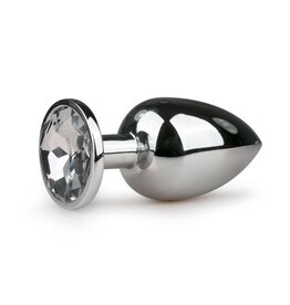 Easytoys Anal Collection Zilveren metalen buttplug met kristal