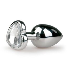 Easytoys Anal Collection Zilveren buttplug met kristallen hart