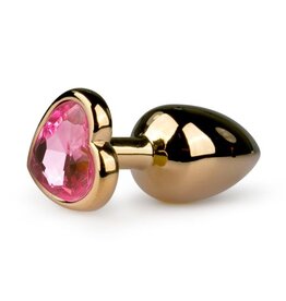Easytoys Anal Collection Kleine buttplug met hart - Goud/Roze