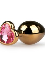 Easytoys Anal Collection Buttplug met hartje - Goud/Roze