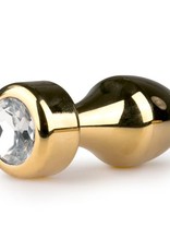 Easytoys Anal Collection Gouden buttplug met helder kristal