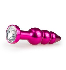 Easytoys Anal Collection Buttplug met kristal - Roze/Zilver