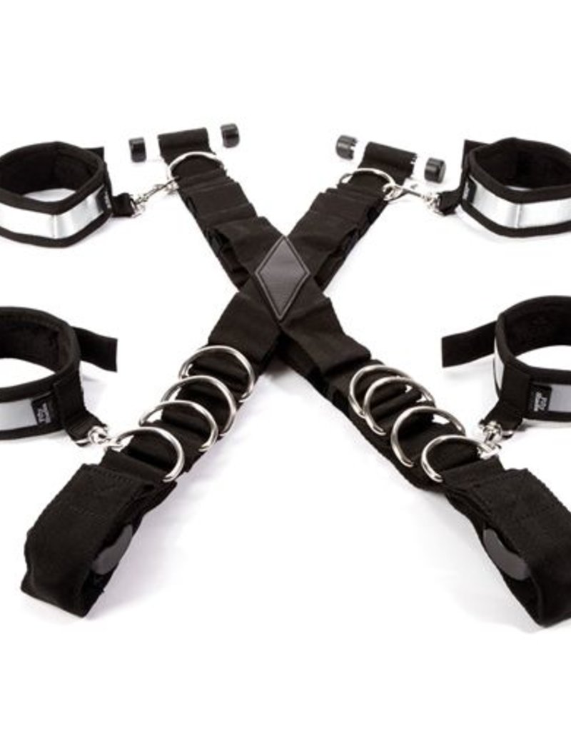 Fifty Shades of Grey - Stand to Attention bondageset - Zwart/Zilver