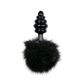 Easytoys Fetish Collection Buttplug met konijnenstaart - Zwart