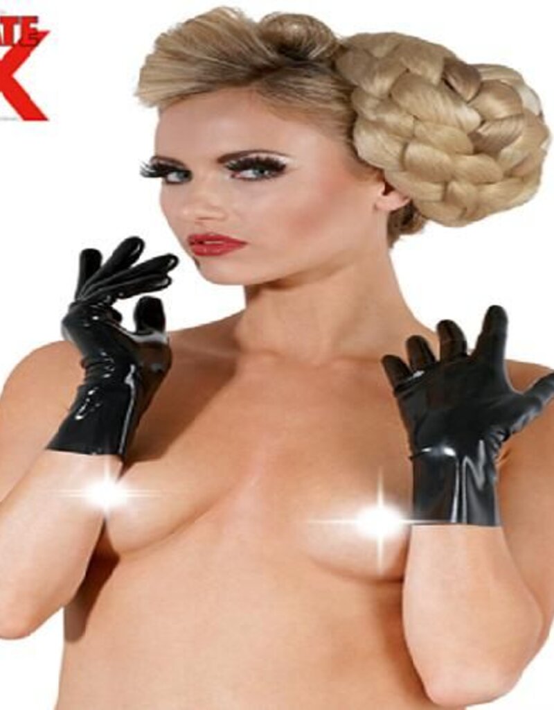 The Latex Collection KORTE LATEX HANDSCHOENEN ZWART