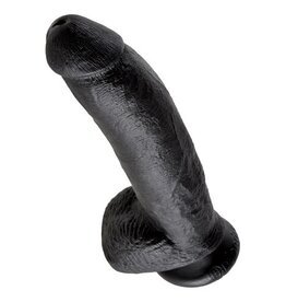 King Cock 23CM DILDO MET BALLEN ZWART