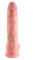 King Cock DILDO MET BALLEN 25 CM, HUIDSKLEUR