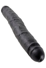 King Cock DUBBELE DILDO 30 CM, ZWART