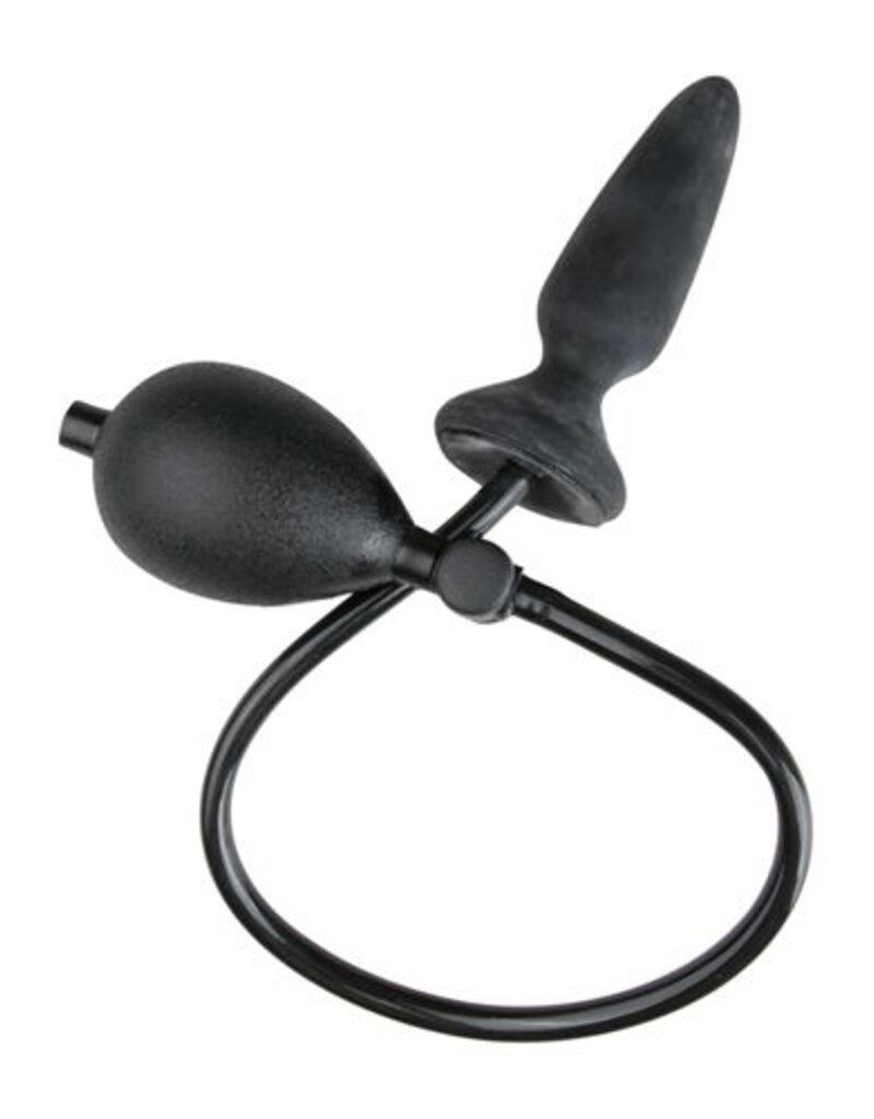 The Latex Collection Opblaasbare buttplug - Zwart