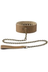 Ouch! Brown BROWN HALSBAND MET KETTING