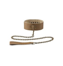 Ouch! Brown BROWN HALSBAND MET KETTING