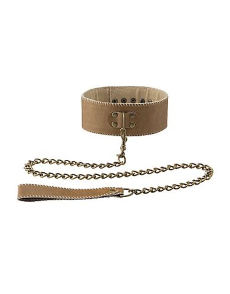Ouch! Brown BROWN HALSBAND MET KETTING