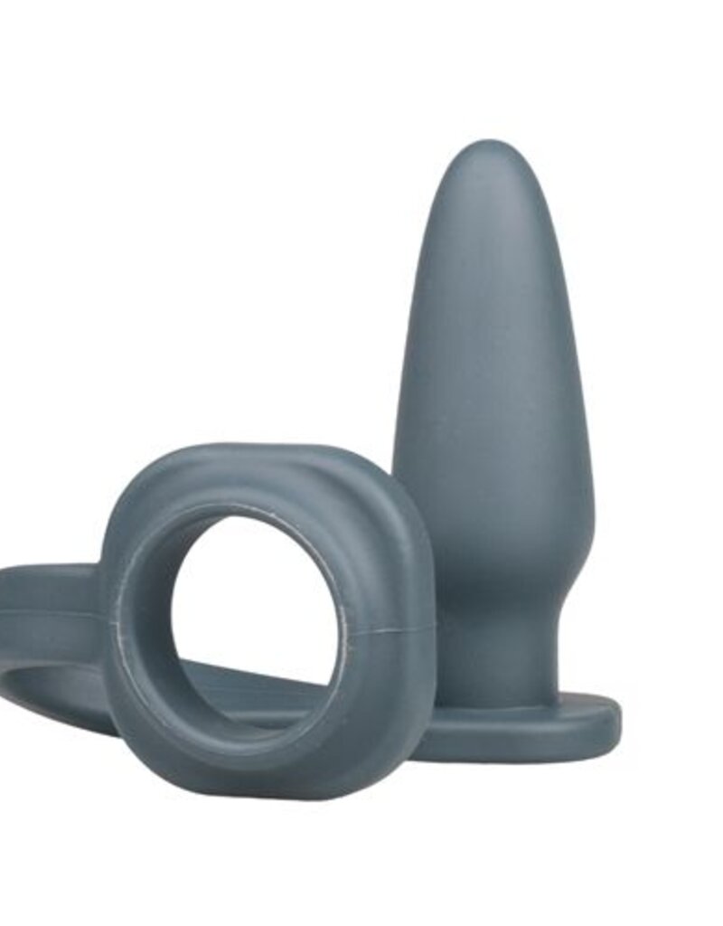 SONO SONO NO. 1 BUTT PLUG MET PENISRING GRIJS