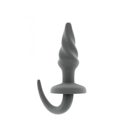 SONO NO. 11 Dog Tail buttplug geribbeld - Grijs