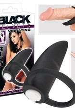 Black Velvets Zwarte Vinger vibrator / Vibrerende penisring