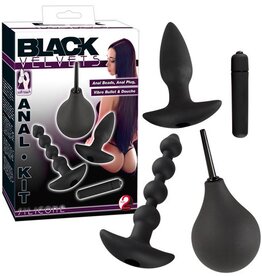 Black Velvets Set met buttplugs en anaal douche