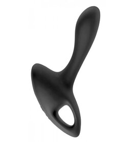 Master Series Zwarte ergonomische prostaatvibrator