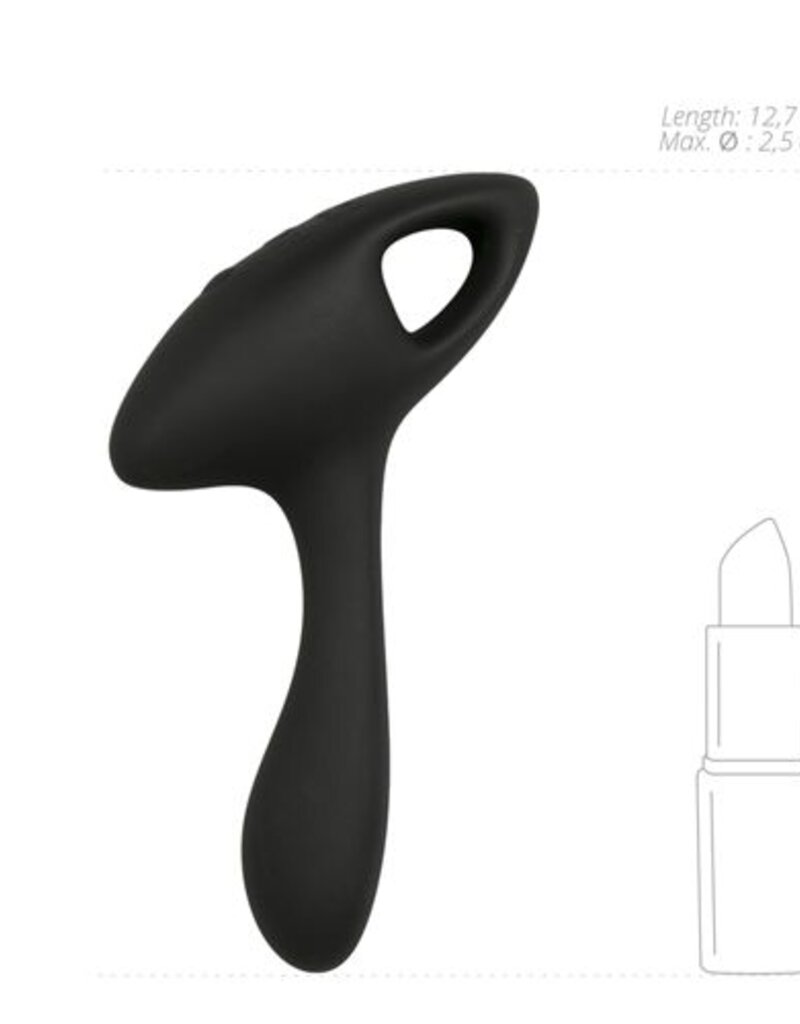 Master Series Zwarte ergonomische prostaatvibrator