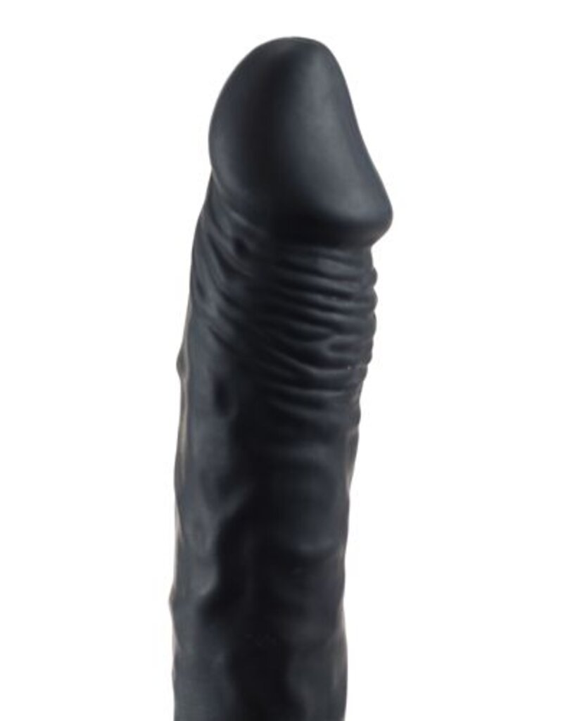 Menzstuff Vibrator dildo met handvat - Zwart/Rood