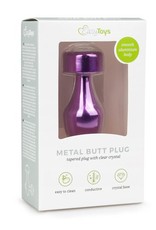 Easytoys Anal Collection Paarse buttplug met helder kristal