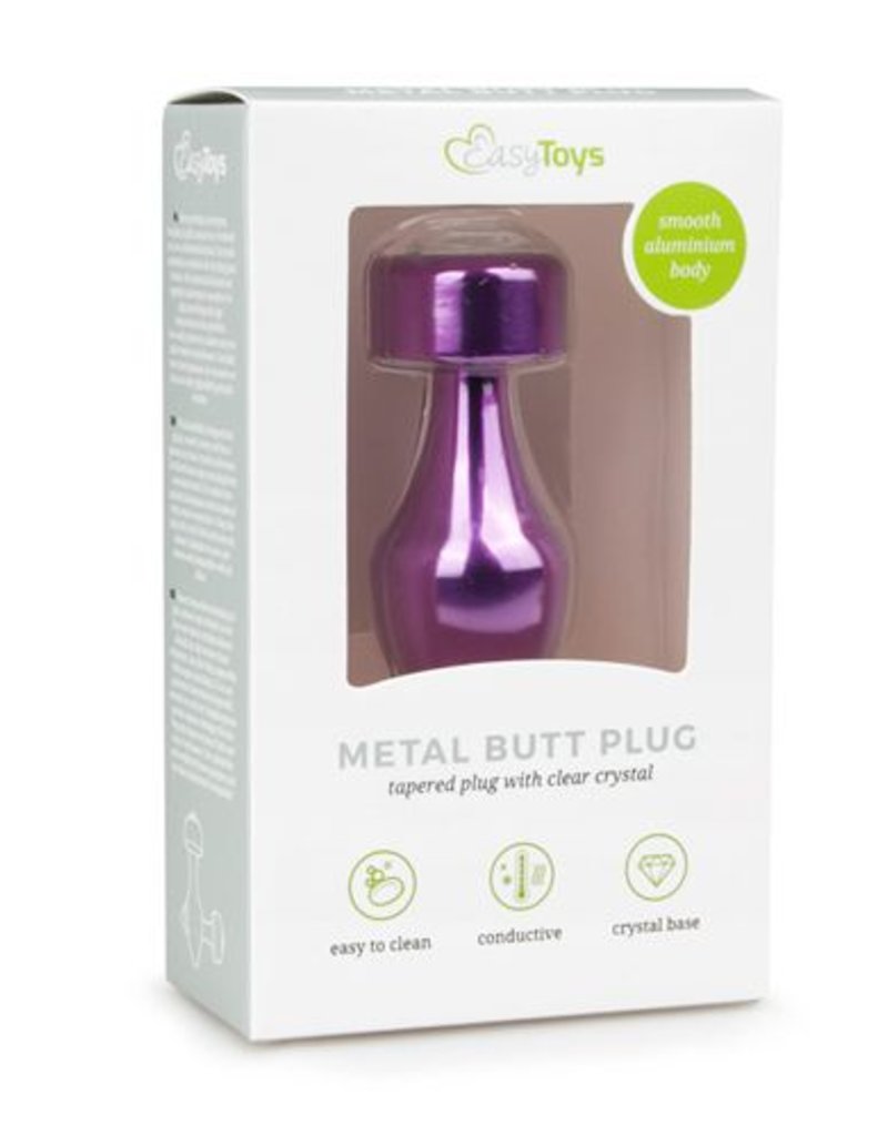Easytoys Anal Collection Paarse buttplug met helder kristal