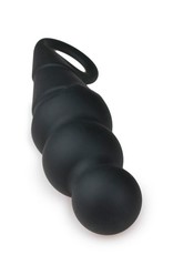 Easytoys Anal Collection Zwarte siliconen buttplug met ring