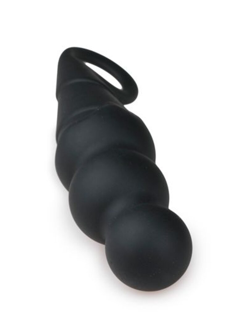 Easytoys Anal Collection Zwarte siliconen buttplug met ring