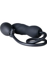 Ouch Opblaasbare siliconen Twist buttplug - Zwart