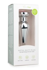 Easytoys Anal Collection Buttplug met diamant - Zilver/Roze