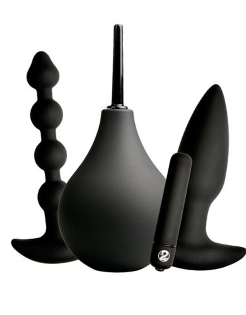 Black Velvets Set met buttplugs en anaal douche