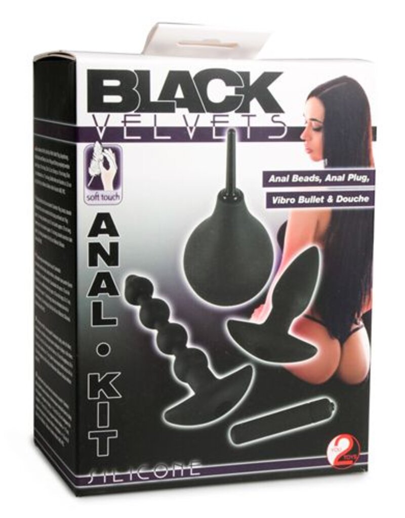 Black Velvets Set met buttplugs en anaal douche