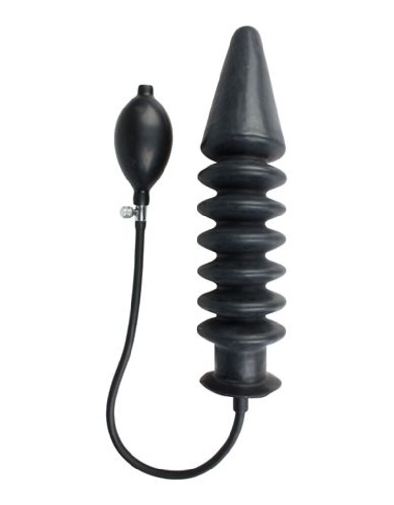Master Series Zwarte opblaasbare Anaal Plug