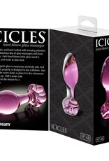 Icicles Roze glazen dildo No 48