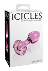 Icicles Roze glazen dildo No 48