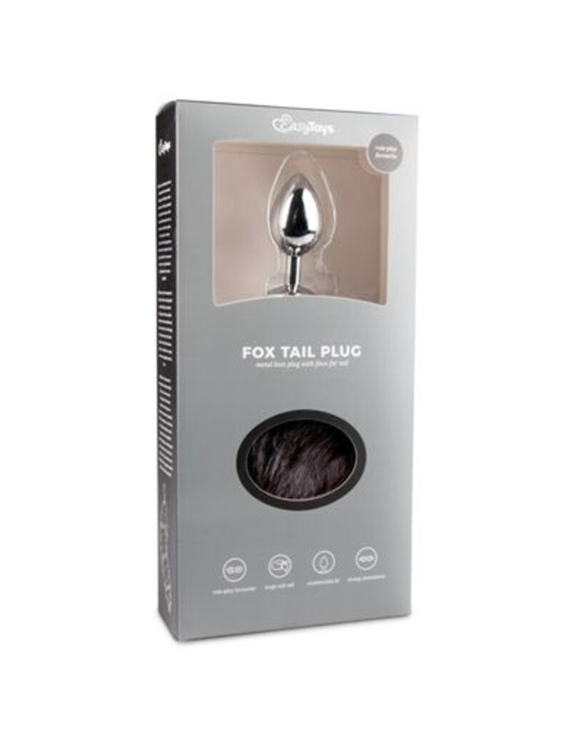 Easytoys Fetish Collection Vossenstaart buttplug M - Zilver