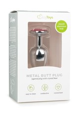 Easytoys Anal Collection Buttplug met kristal - Zilver/Roze